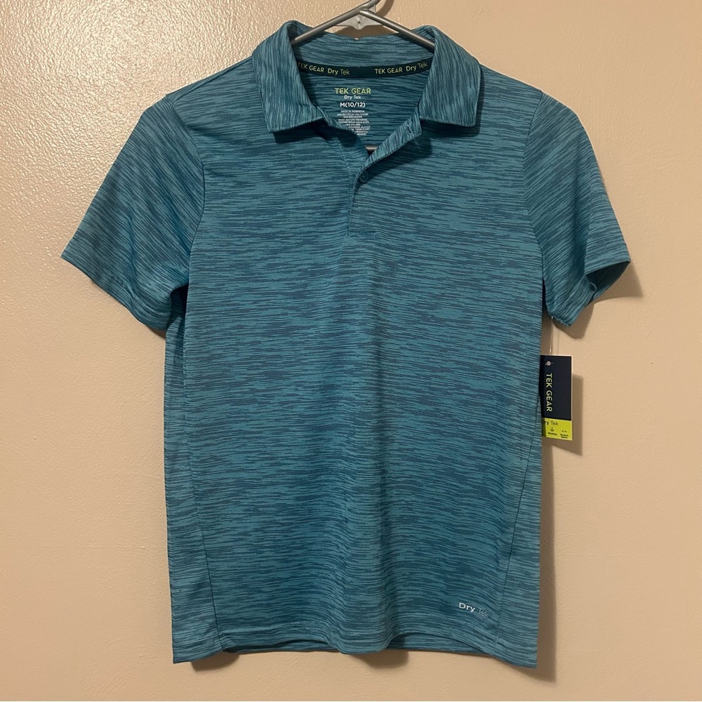 NWT Tek Gear Boy’s Teal Polo Shirt